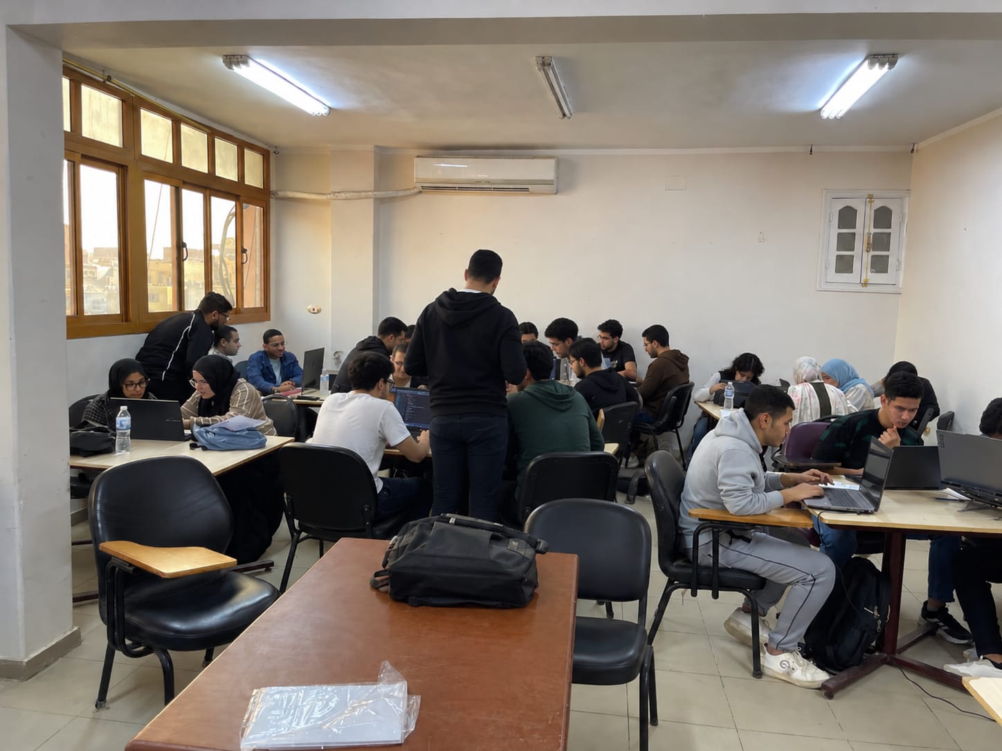 Students at a BeniChips hackathon